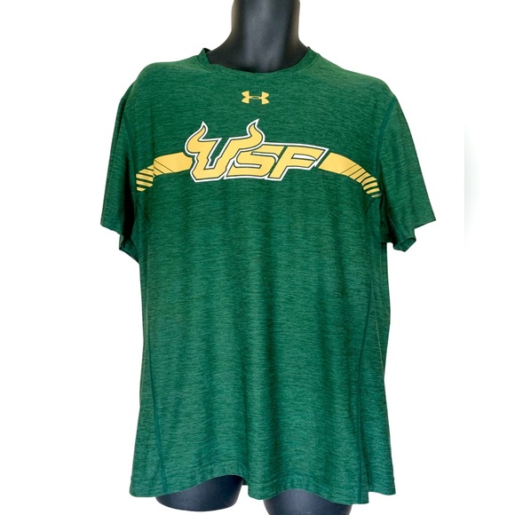Under Armour Other - UNDER Armor University of South‎ Florida Men’s shirt, green gold Large